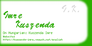 imre kuszenda business card